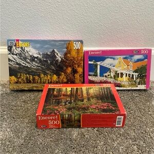 Encore  500-Piece Puzzle new x 3 bundle
